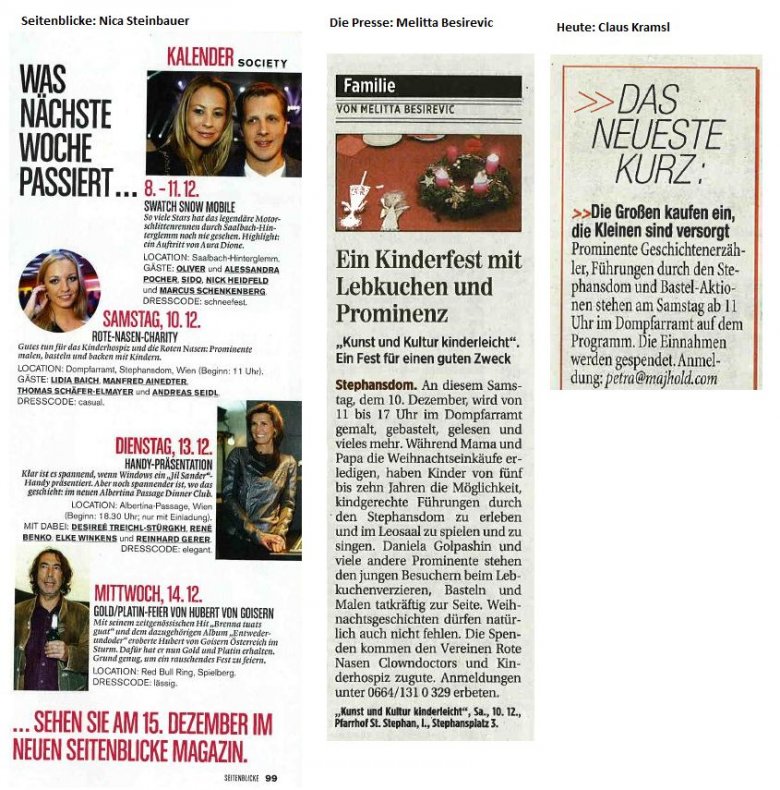 Kunst und Kultur Kinderleicht Seitenblicke
